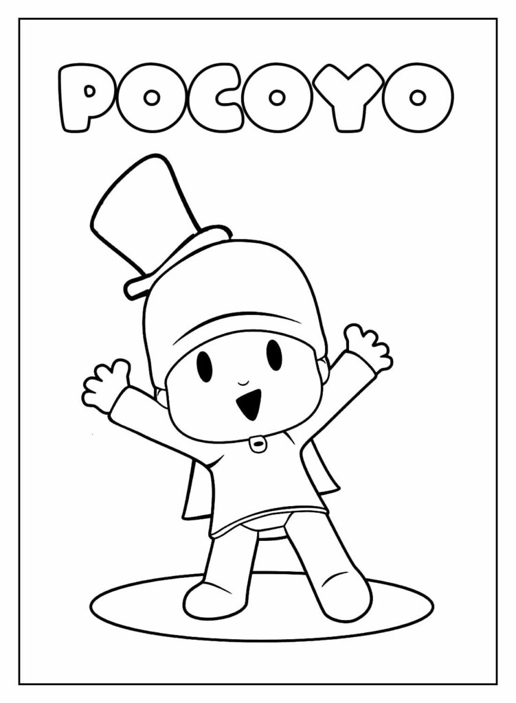 Desenhos de Pocoyo para colorir - Bora Colorir